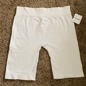 FP white seamless bike shorts BNWT